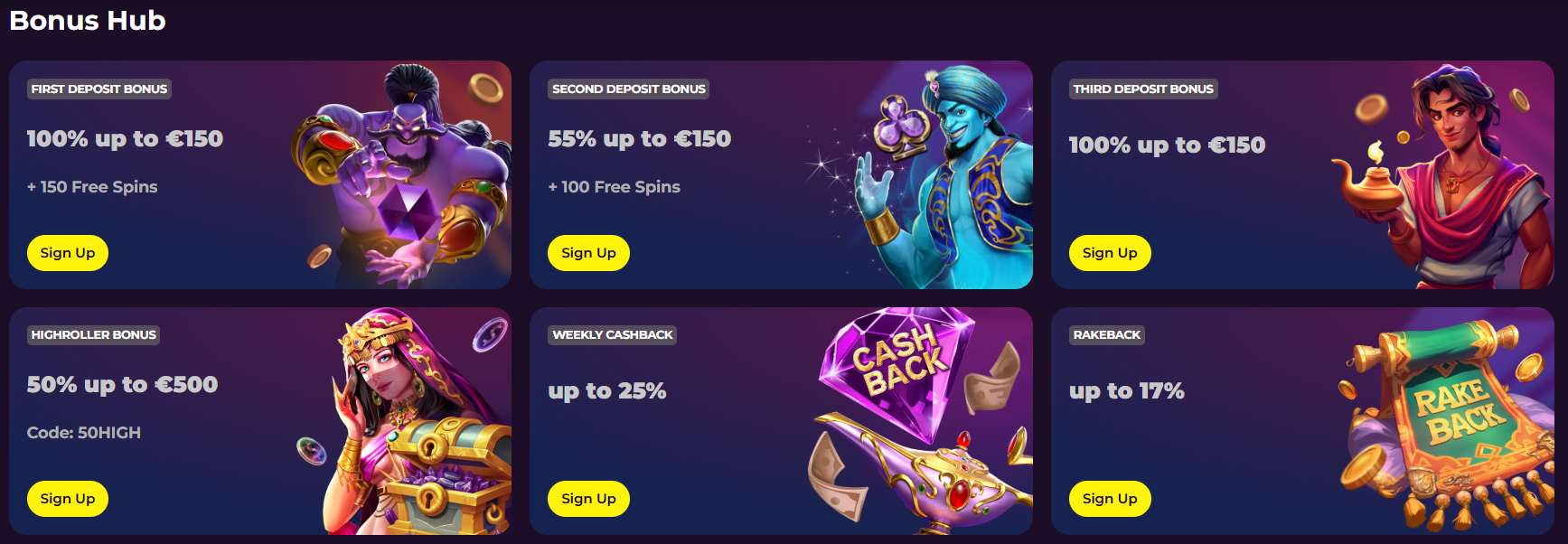 Registreer je met een bonus